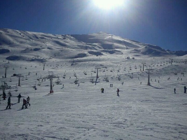 la pista de nieve